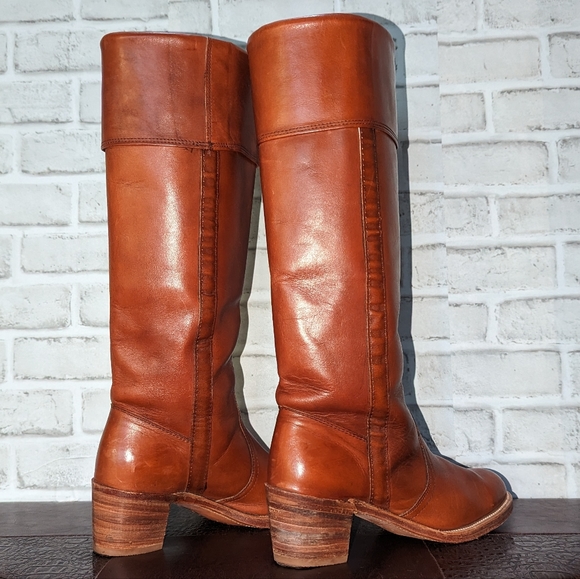 FRYE True Vintage Campus Tall Cuff Brown Boot size 9.5 - Picture 7 of 14